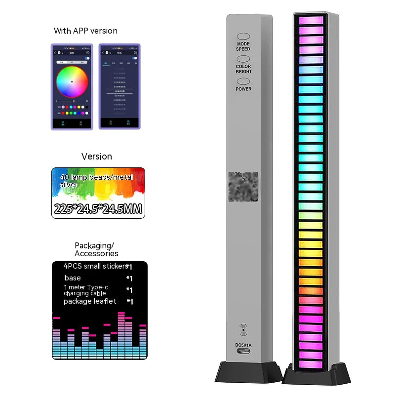 Barra de Luz de Control de Sonido LED