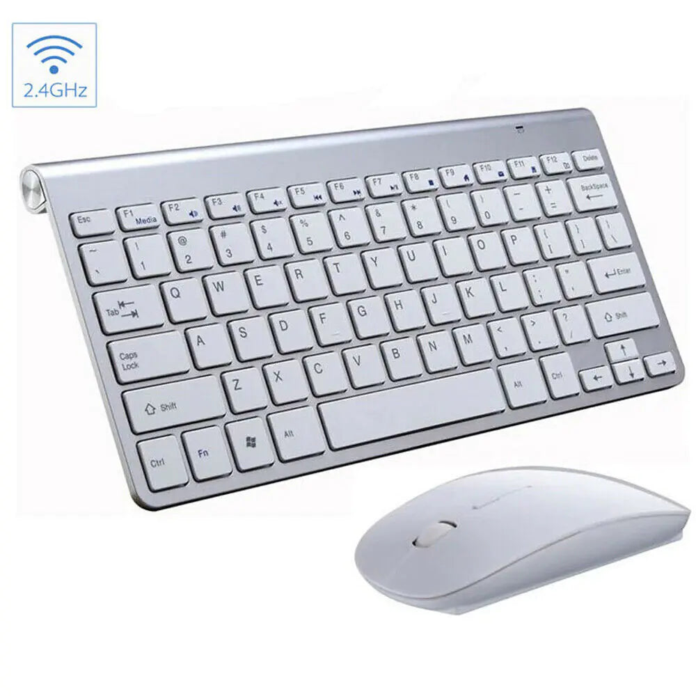 Mini juego de teclado y ratón inalámbricos, resistente al agua, 2,4G, para ordenador Mac, Apple, PC