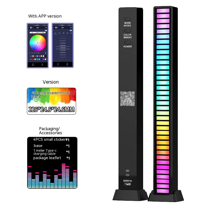 Barra de Luz de Control de Sonido LED