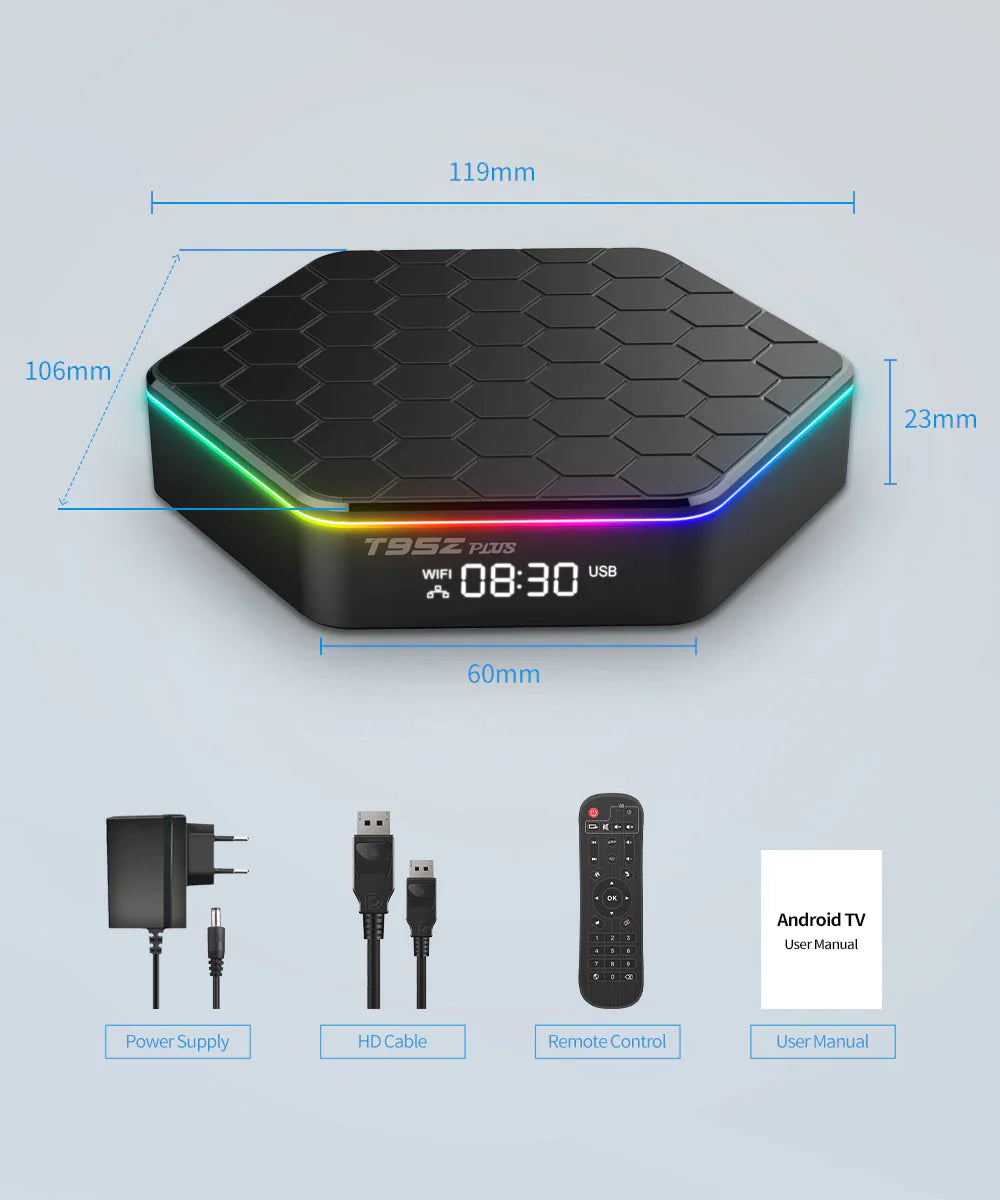 Android 12.0 TV Box Quad Core 6K HD